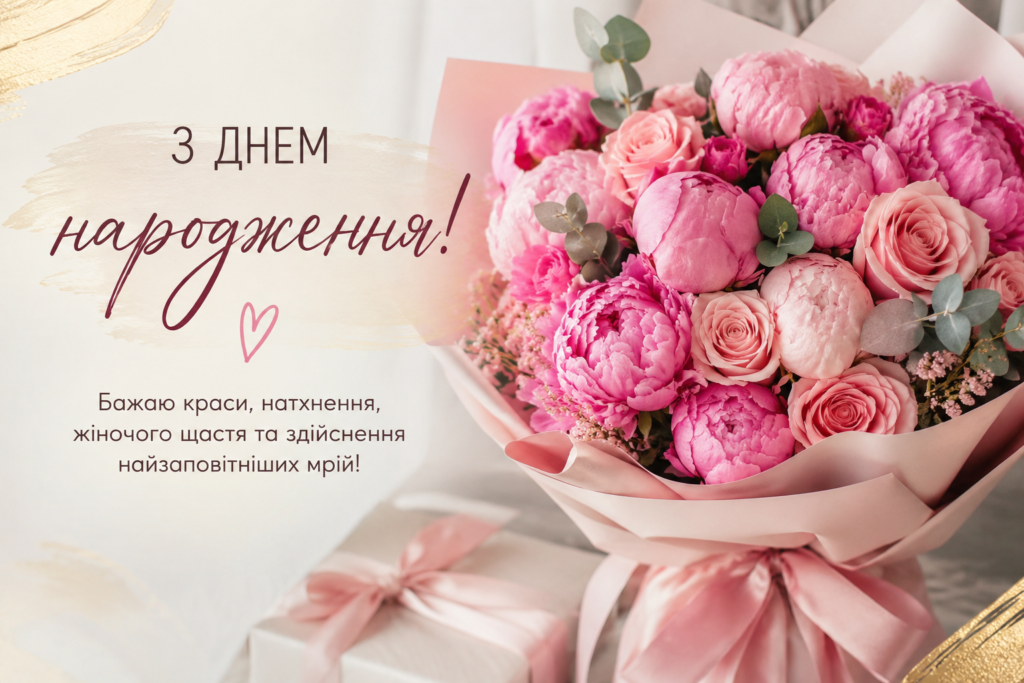 Сучасні картинки з днем народження жінці