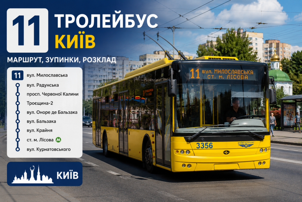 11 тролейбус Київ: що потрібно знати про маршрут через Голосіївський район 11 тролейбус Київ