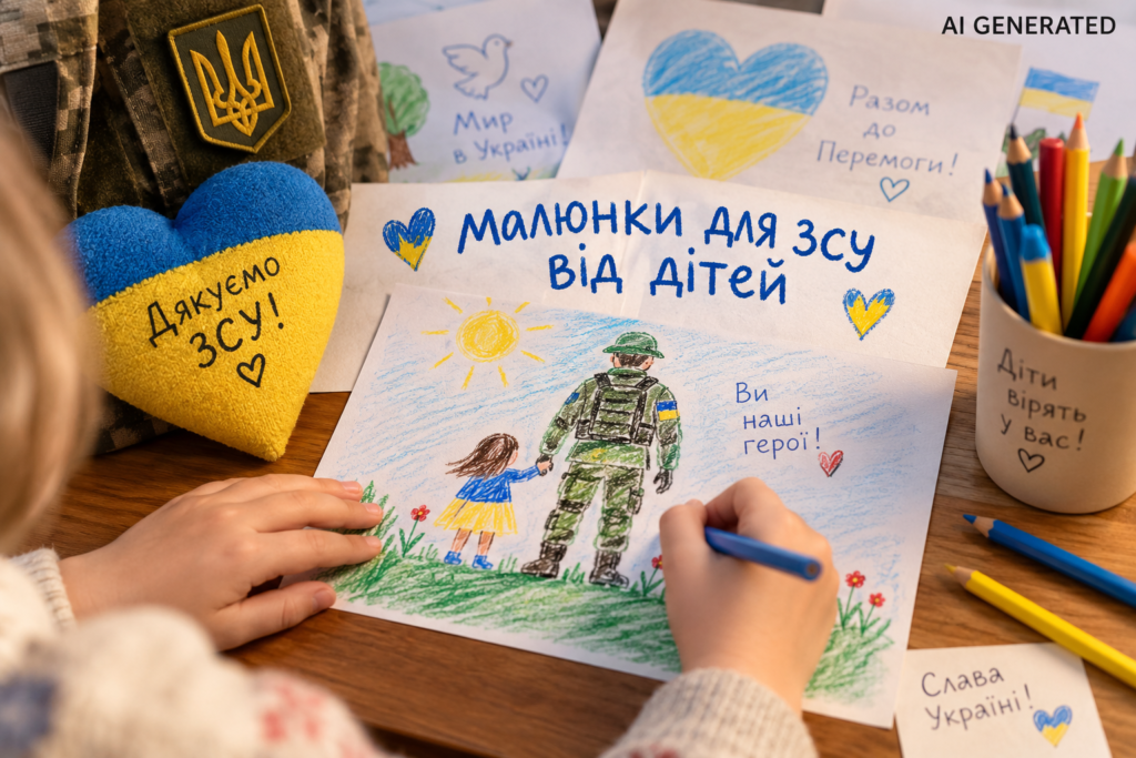 Малюнки для ЗСУ від дітей: ідеї, приклади, підписи та як передати військовим Малюнки для ЗСУ від дітей