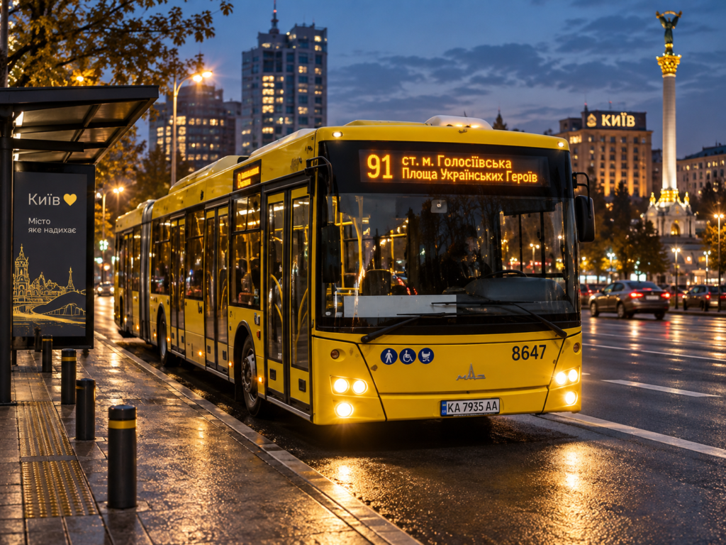Автобус №91 у Києві