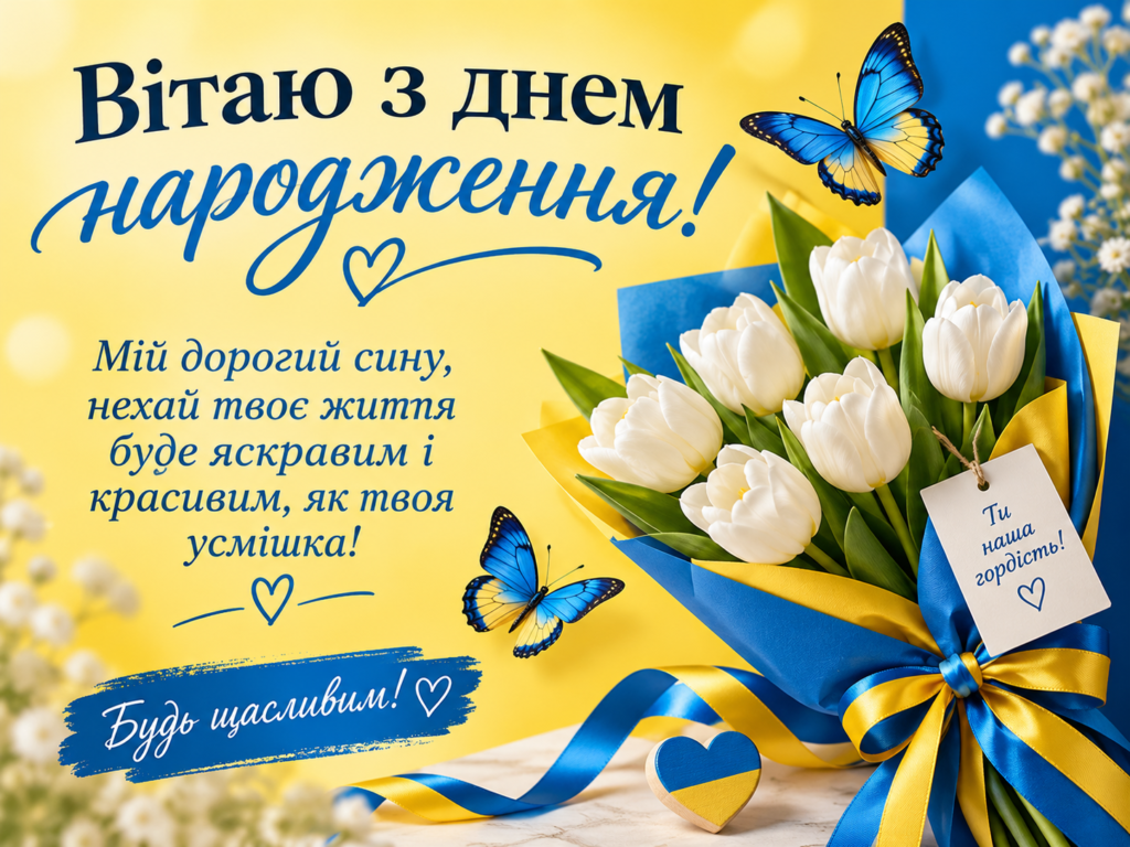 Зворушливі привітання з днем народження сину від мами